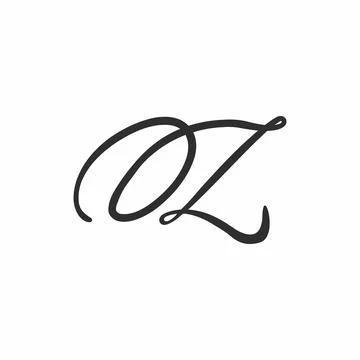 Alphabet letters Initials Monogram logo ZD, DZ, Z and D Stock Illustration
