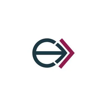 Alphabet letters Initials Monogram logo e and ee Stock Illustration