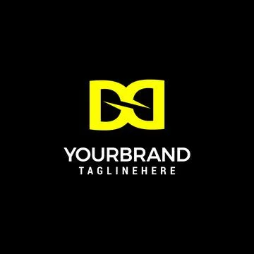 Alphabet letters Initials Monogram logo DD design vector Stock Illustration