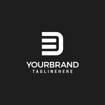 Alphabet letters Initials Monogram logo ED DE logo design Stock Illustration