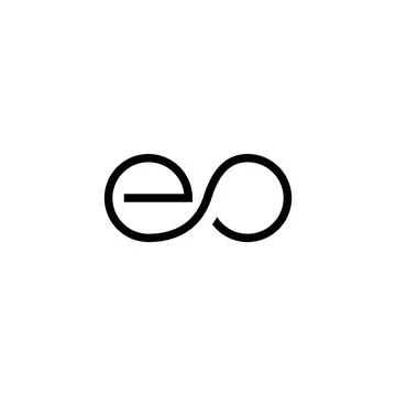 Alphabet letters Initials Monogram logo OE, EO, O and E Illustrazione stock