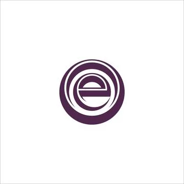 Alphabet letters Initials Monogram logo OE, EO, O and E Illustrazione stock