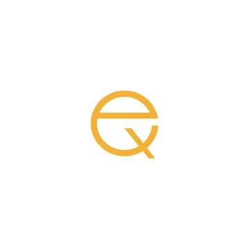 Alphabet letters Initials Monogram logo QE, EQ, Q and E Stock Illustration