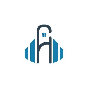 Alphabet letters Initials Monogram logo FH, HF, F and H Stock-Illustration