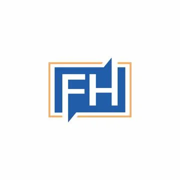 Alphabet letters Initials Monogram logo FH, HF, F and H Stock Illustration