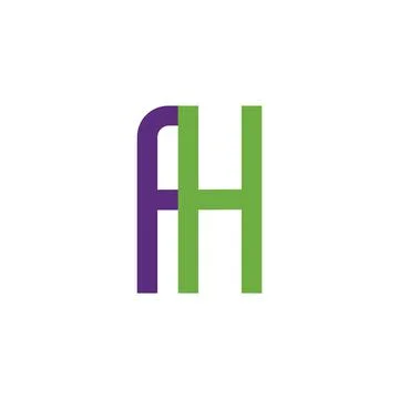 Alphabet letters Initials Monogram logo FH, HF, F and H Stock-Illustration