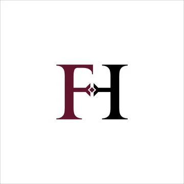 Alphabet letters Initials Monogram logo FH, HF, F and H Stock Illustration