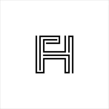 Alphabet letters Initials Monogram logo FH, HF, F and H Stock-Illustration