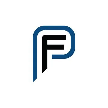 Alphabet letters Initials Monogram logo FP, PF, F and P Stock-Illustration