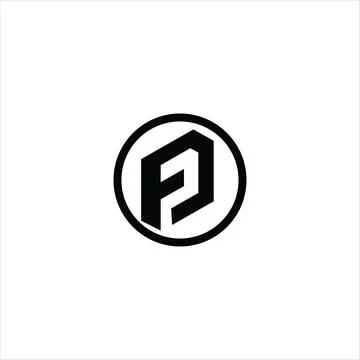 Alphabet letters Initials Monogram logo FP, PF, F and P Stock-Illustration