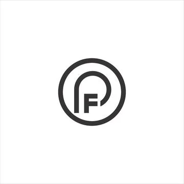 Alphabet letters Initials Monogram logo FP, PF, F and P Stock Illustration