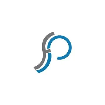 Alphabet letters Initials Monogram logo FP, PF, F and P Stock Illustration