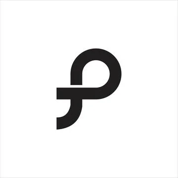 Alphabet letters Initials Monogram logo FP, PF, F and P Stock-Illustration