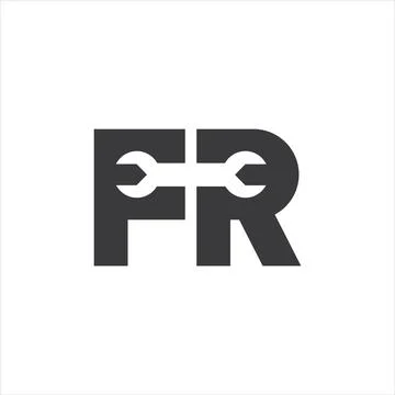 Alphabet letters Initials Monogram logo FR, RF, F and R Stock Illustration