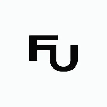 Alphabet letters Initials Monogram logo FU, UF, F and U Stock Illustration