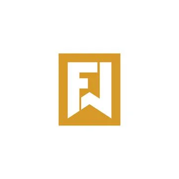 Alphabet letters Initials Monogram logo FW, WF, F and W Illustrazione stock
