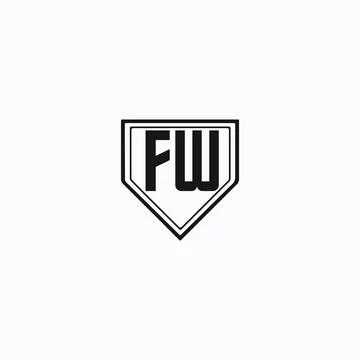 Alphabet letters Initials Monogram logo FW, WF, F and W Stock-Illustration