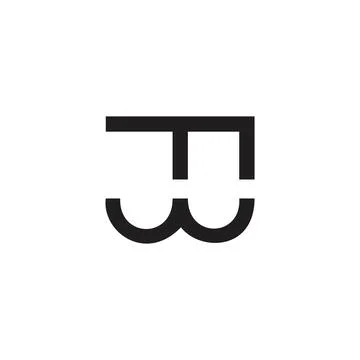 Alphabet letters Initials Monogram logo FW, WF, F and W Stock Illustration