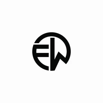 Alphabet letters Initials Monogram logo FW, WF, F and W Stock Illustration
