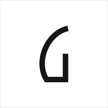 Alphabet letters Initials Monogram logo G, GG Illustrazione stock