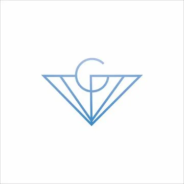 Alphabet letters Initials Monogram logo G, GG Illustrazione stock