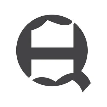 Alphabet letters Initials Monogram logo QH, HQ, H and Q Stock-Illustration