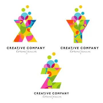 Alphabet Letters Logo Stock Illustration