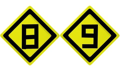 Alphabet letters number on white background (8 9) Stock Illustration