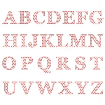 Alphabet letters with star pattern Stock Illustration