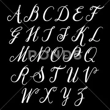 Alphabet letters: uppercase. Vector alphabet. Hand drawn letters ...