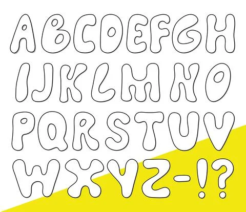 Alphabet letters vector Stock Illustration