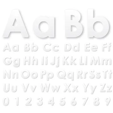 Alphabet letters on a white background 库存插图