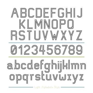 Alphabet Line stripes style. Vector illustration. Stock Illustration