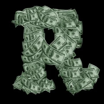 Alphabet made from dollars イラスト素材
