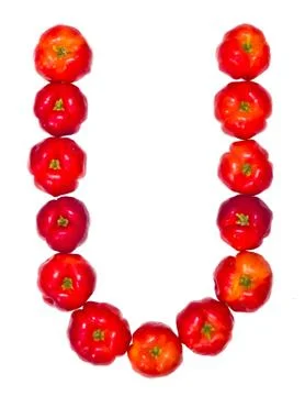 Alphabet made of fruit u Stock Photos