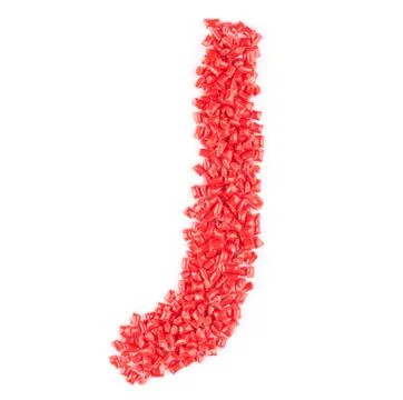 Alphabet made of plastic pellets Stock Photos