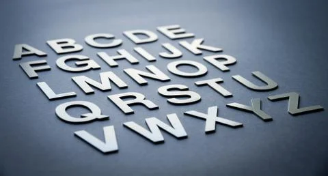Alphabet made with solid letters Stock Photos