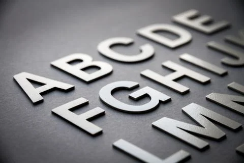 Alphabet made with solid letters Stock Photos