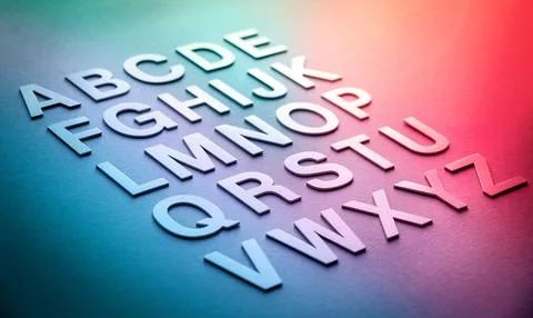 Alphabet made with solid letters Stock Photos