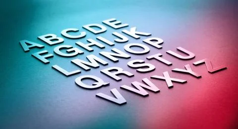 Alphabet made with solid letters Foto stock