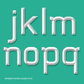 Alphabet modern colour style. Vector illustration. Stock Illustration