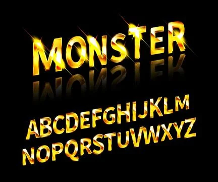 The alphabet monster. Stock Illustration
