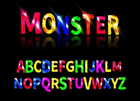 The alphabet monster. Stock Illustration