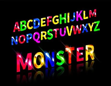 The alphabet monster. Stock Illustration