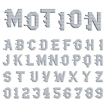 Alphabet motion design Stock Illustration