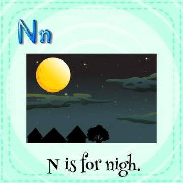 Alphabet N Stock Illustration