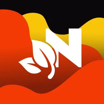 Alphabet N Leaf Logo Stock Illustration
