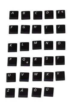 Alphabet notebook keys Stock Photos