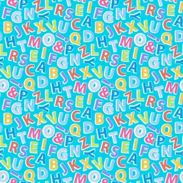 Alphabet pattern seamless Stock Illustration