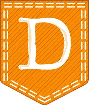 Alphabet Pocket Stock Illustration